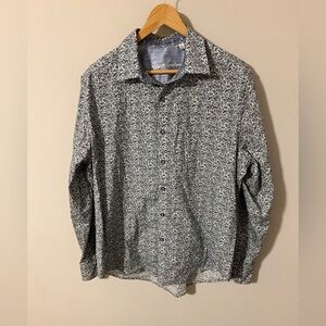 Robert Graham Classic Fit Floral Button-Down Shirt Blue Gray | Men’s L